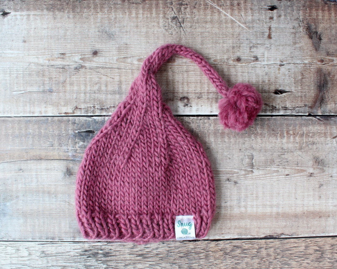 Baby Hat With Pom Pom Newborn Girl Photo Props Cake Smash Etsy