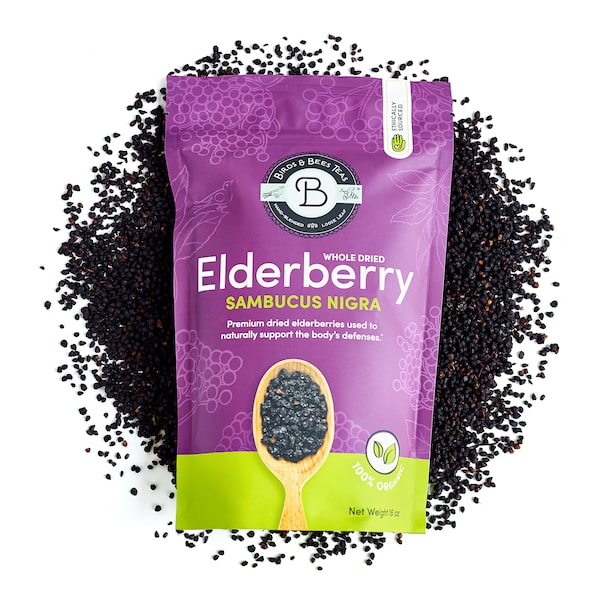 Elderberry Organic - Whole Organic Elderberries - Dried Elderberries - Bulk Elderberry For Syrup - Great Immune System Boosting Support