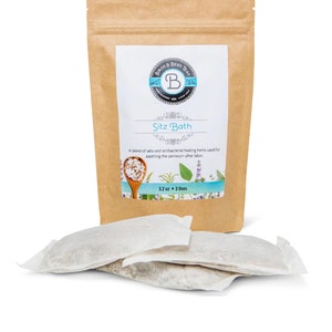 Sitz Bath Postpartum Tea - For Your Bottom - After Labor and Delivery Care - New Baby Gift - All Natural Bath Salts