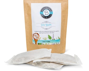 Sitz Bath Postpartum Tea - For Your Bottom - After Labor and Delivery Care - New Baby Gift - All Natural Bath Salts