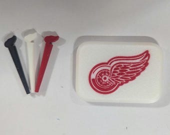 Detroit Red Wings Winged Wheel Custom 3D printed Cribbage Peg