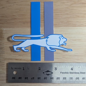 Detroit Lions Football Throwback Logo 3 color Vinyl Decal Sticker