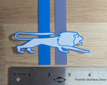 Detroit Lions Football Throwback Logo 3 color Vinyl Decal Sticker