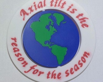 Axial Tilt Is The Reason For The Season 3d printed Ornament 4 color