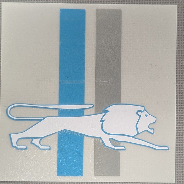 Detroit Lions Football Throwback Logo 3 color Vinyl Decal Sticker