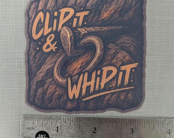 Clip It & Whip It Rock Climbing Funny Vinyl Sticker