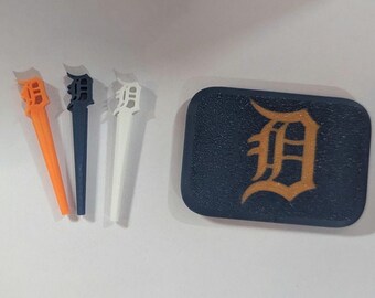 Detroit Tigers Old English D Custom 3D printed Cribbage Peg