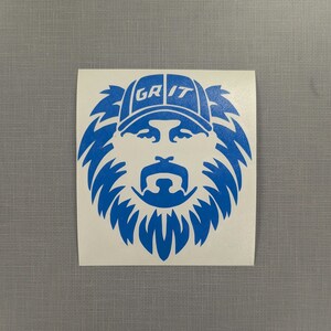 Detroit Lions Dan Campbell Mane Football Vinyl Decal Sticker