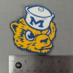 Vintage University Of Michigan Wolverines Embroidered Iron-On Patch – 3.5" X 3", Original Collectible