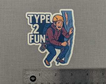 Type 2 Fun Rock Climbing Vinyl Sticker