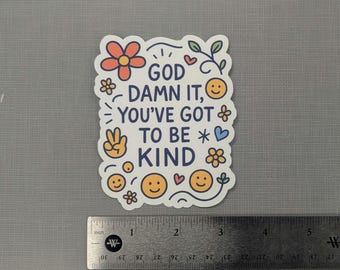 Be Kind Kurt Vonnegut Vinyl Sticker