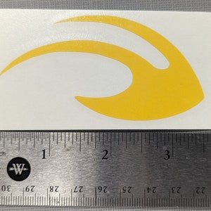 Michigan Wolverines Football Winged Helmet Profile Vinyl  Decal Sticker
