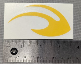 Michigan Wolverines Football Winged Helmet Profile Vinyl  Decal Sticker