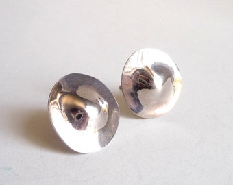 Sterling Clip On Earrings Dome by Pat Areias