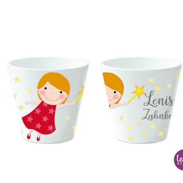 Toothbrush cup BPA free | Tooth fairy | Children's tableware personalized, with name, baptismal gift, children's birthday, baptism birth