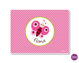 Placemat, placemat, placemat butterfly, placemat, personalized with name, school, kindergarten, first birthday, wipeable