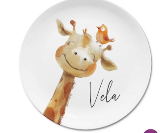 Kindergeschirr Kinderteller mit Namen personalisiert, Kindergeschenk, Taufgeschenk, Geschenk Geburt, erster Geburtstag, Geschirrset Elefant