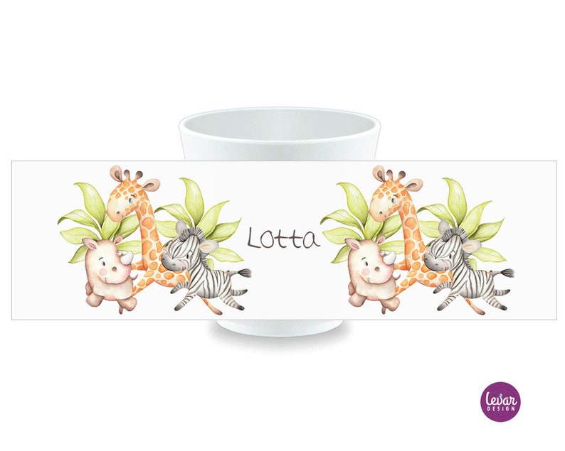 Children's plate personalized with name, children's gift, baptism, birth, gifts, first birthday, children's tableware set melamine, giraffe image 6