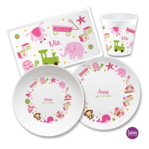 Children's plate toy, children's tableware, birth plate personalized with name, baptism plate, baptism gift, birth gift, baptism, melamine image 3