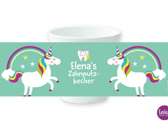 Toothbrush cup made of melamine BPA free, unicorn, girl, children's tableware children's cup