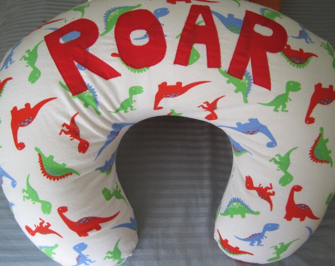 Dinosaur Flannel Boppy Cover With ROAR Applique Etsy