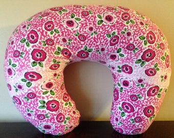 Pretty Pink Flowers Baby Girl Nursing Pillow Cover