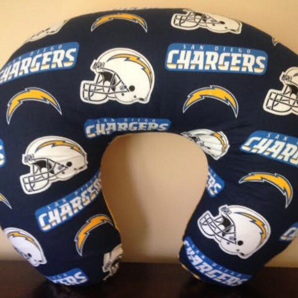 San Diego Chargers NFL Football Nursing Pillow Cover - add a MATCHING BIB!