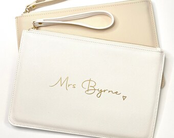 custom wedding clutch