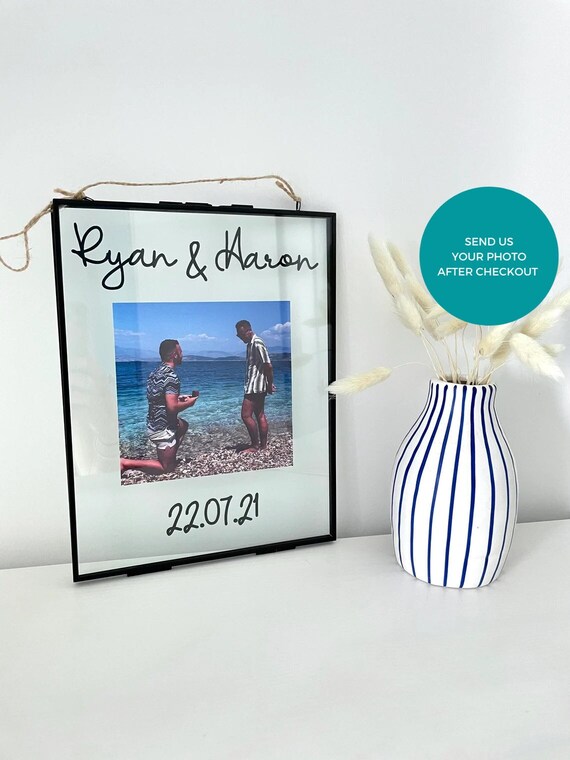 Personalised Engagement/wedding Photo Frame Anniversary Etsy UK