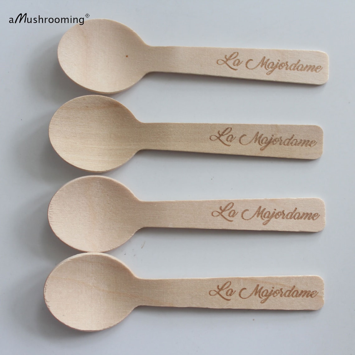 100 Ice Cream Spoons Personalized Engraved Mini Spoon Etsy UK