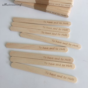 Personalized Popsicle Sticks Laser Engraved Wooden Popsticks, Decor for Parties Celbrations Cake Pop Sticks image 1