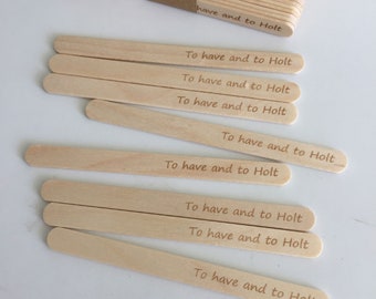 Personalized Popsicle Sticks Laser Engraved Wooden Popsticks, Decor for Parties Celbrations Cake Pop Sticks