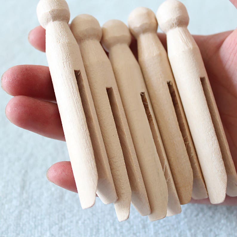 50 Natural Wood Dolly Peg Traditional Dolly Style Wooden Etsy Australia