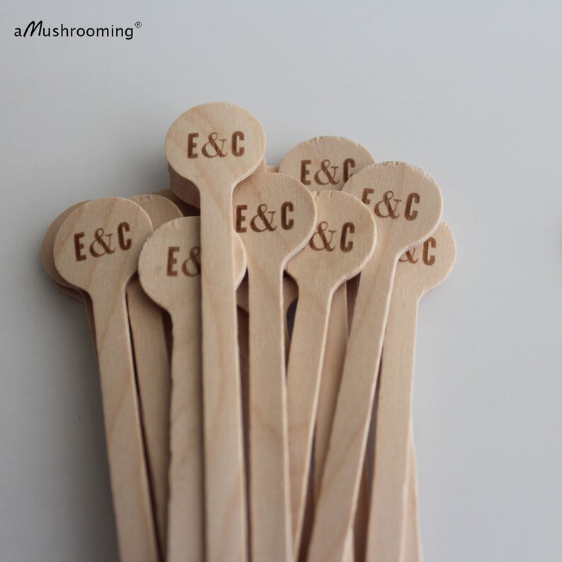 CUSTOM Wooden Drink Stirrers Great for Coffee Bars and Weddings