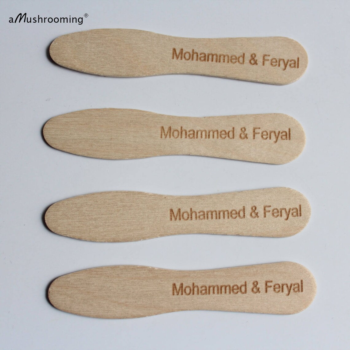 50 Plain Ice Cream Paddles Personalized Text Ice Cream Stick Etsy