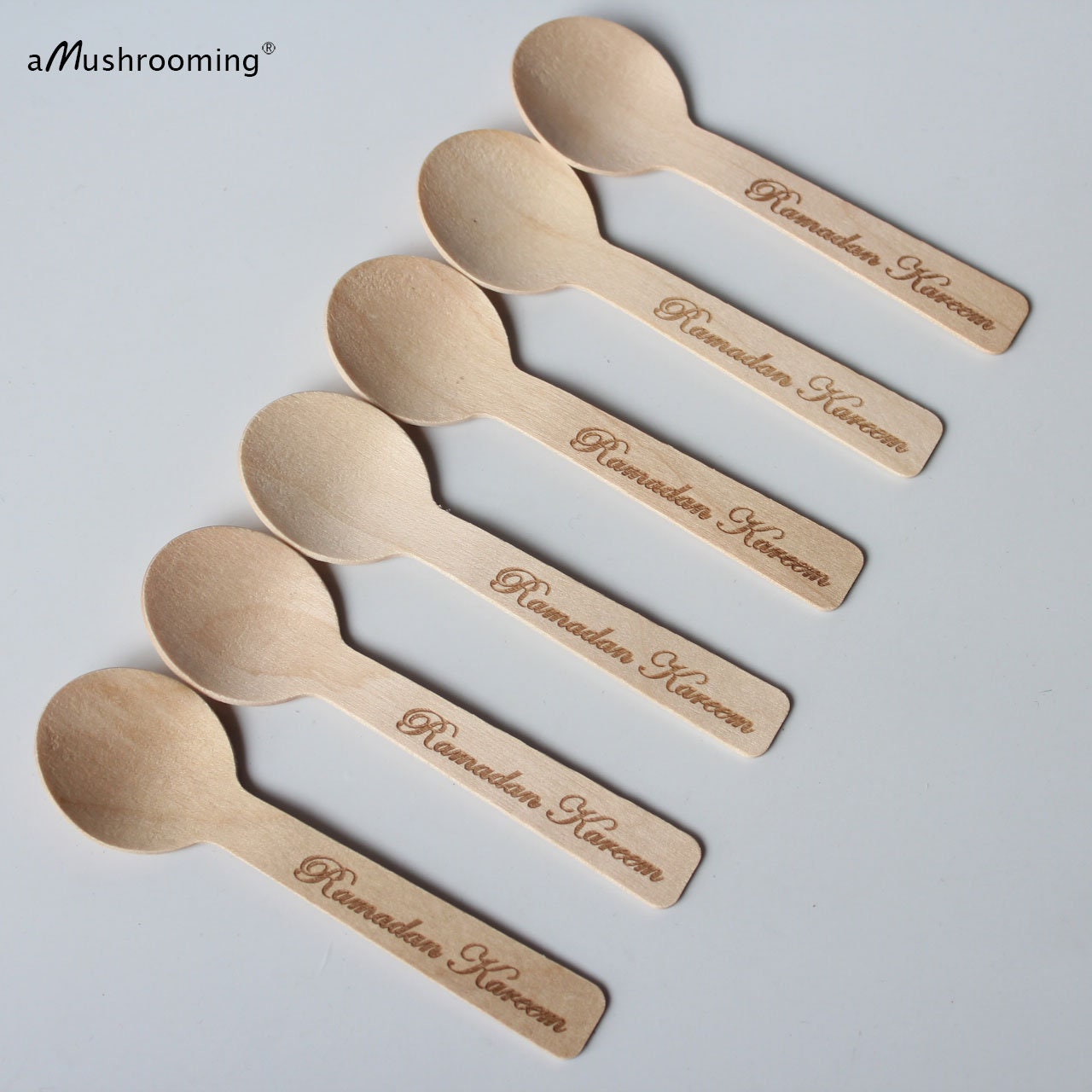 100 Ice Cream Spoons Personalized Engraved Mini Spoon Etsy