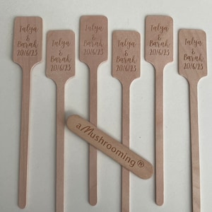 100 Custom Wooden Stir Sticks for Wedding Cocktails, Monogram Drink Stirrers, Wedding Swizzle Sticks Cocktail Stirrers Bridal Shower