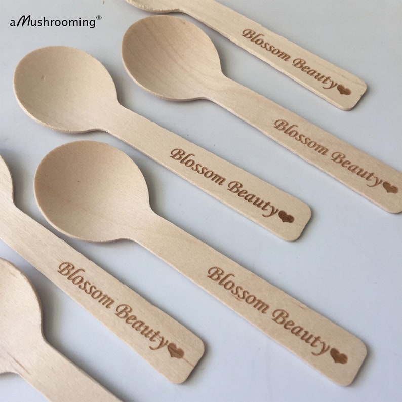 MushroomWoodenCraft Cosmetic Spoons