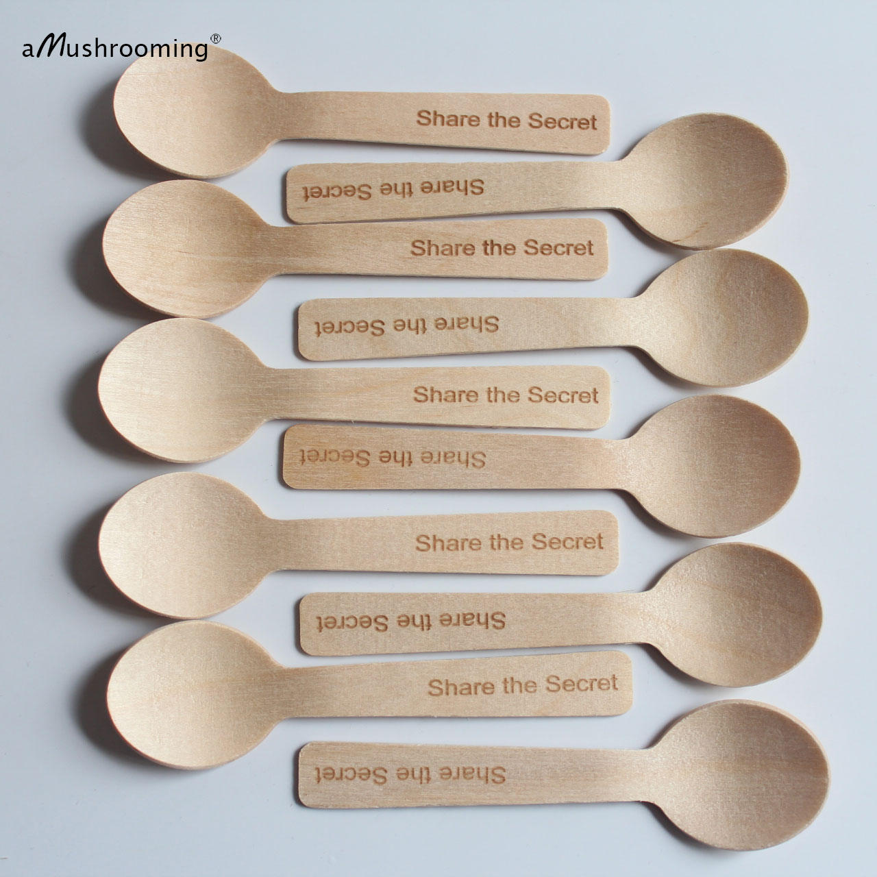 100/120 Customized Ice Cream Spoon Mini Wooden Spoons Etsy