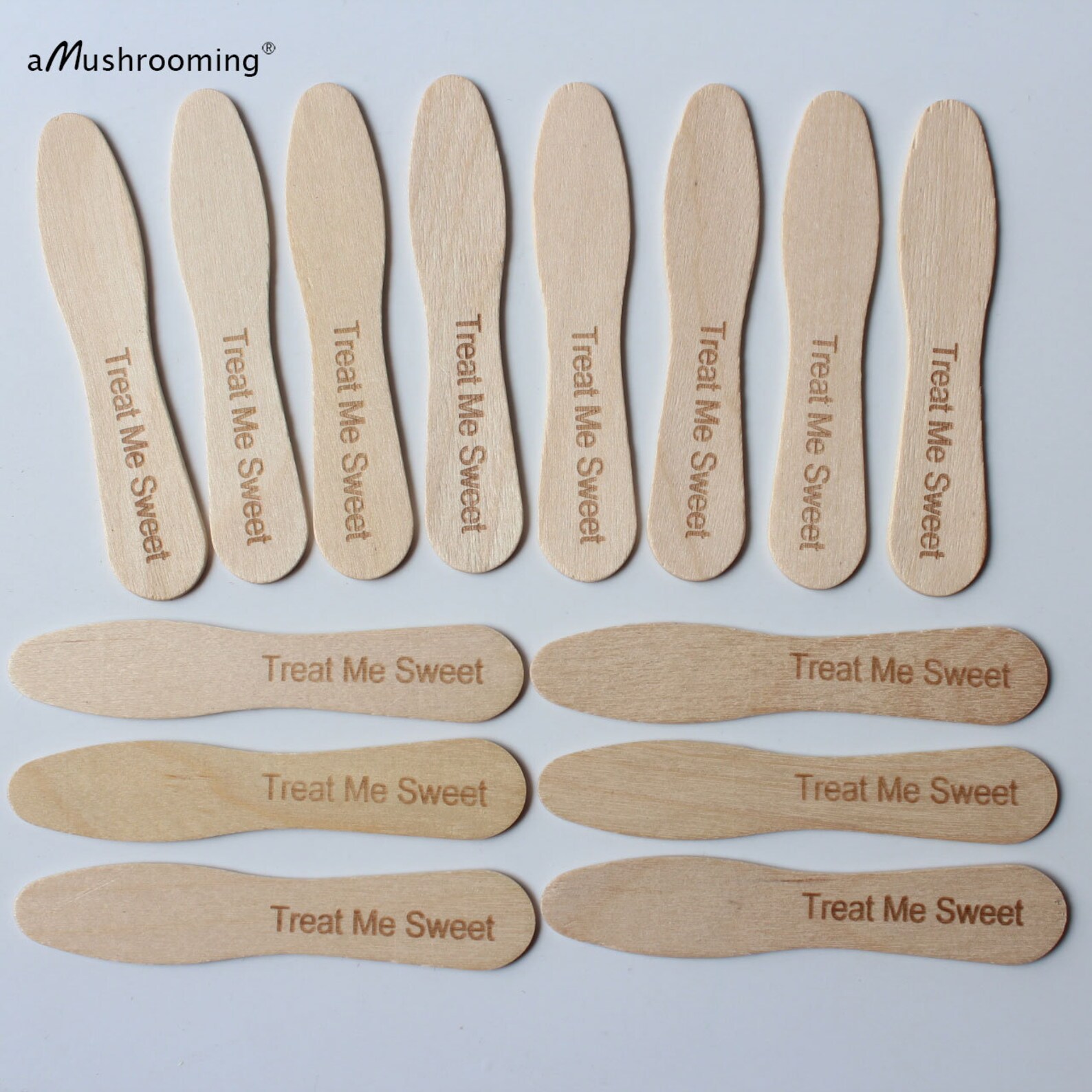 50 Plain Ice Cream Paddles Personalized Text Ice Cream Stick Etsy
