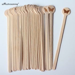 x100 Custom Wooden Stir Sticks Wedding Cocktails Party, Monogram Drink Stirrers, Birthday Swizzle Sticks Cocktail Hour Butterfly Theme