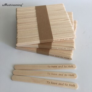 Personalized Popsicle Sticks Laser Engraved Wooden Popsticks, Decor for Parties Celbrations Cake Pop Sticks image 5