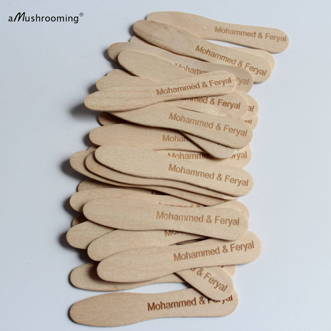 50 Plain Ice Cream Paddles Personalized Text Ice Cream Stick Etsy