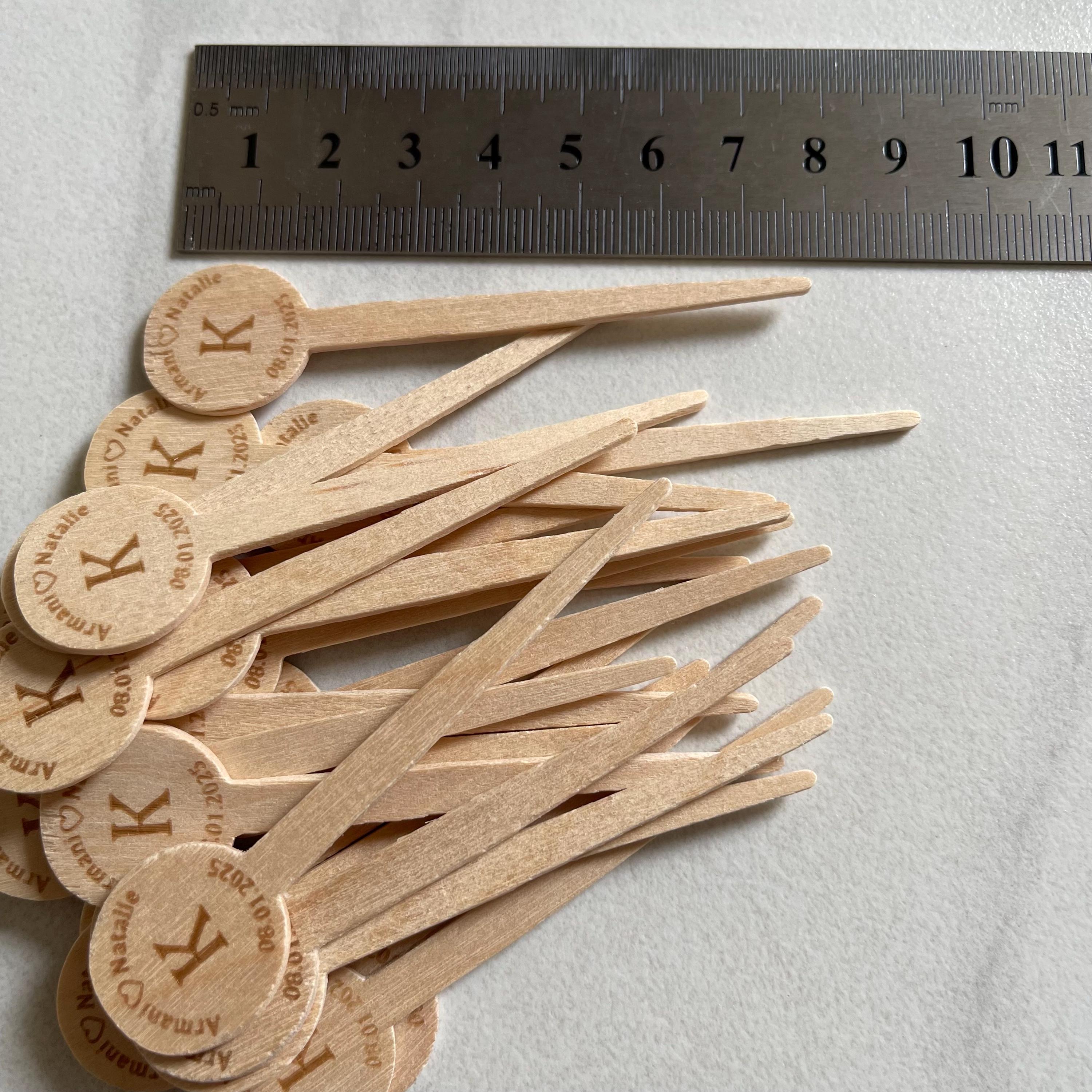 Wholesale Wood Food Pick 8cm Cupcakes Toppers Personalized Cake Picks ...