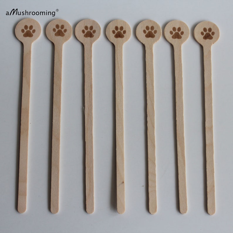 100 Custom Drink Stirrers Dog Paw Stirrer cocktail