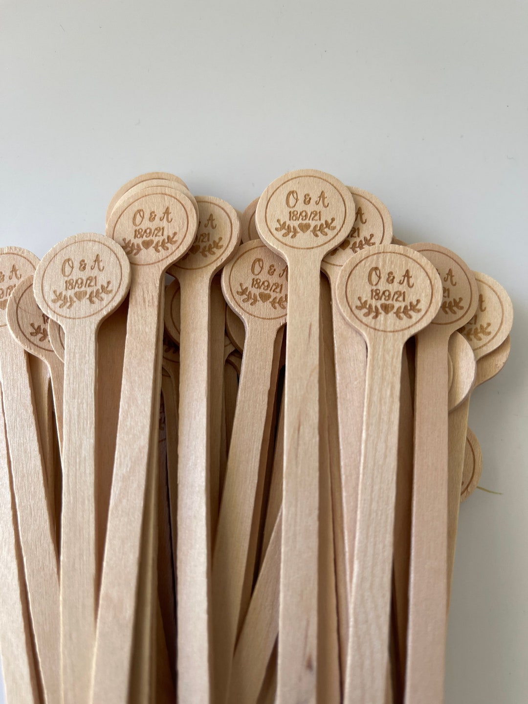 Personalized Name Drink Stirrers Calligraphy Stir Swizzle Sticks Wedding Cocktail Bar