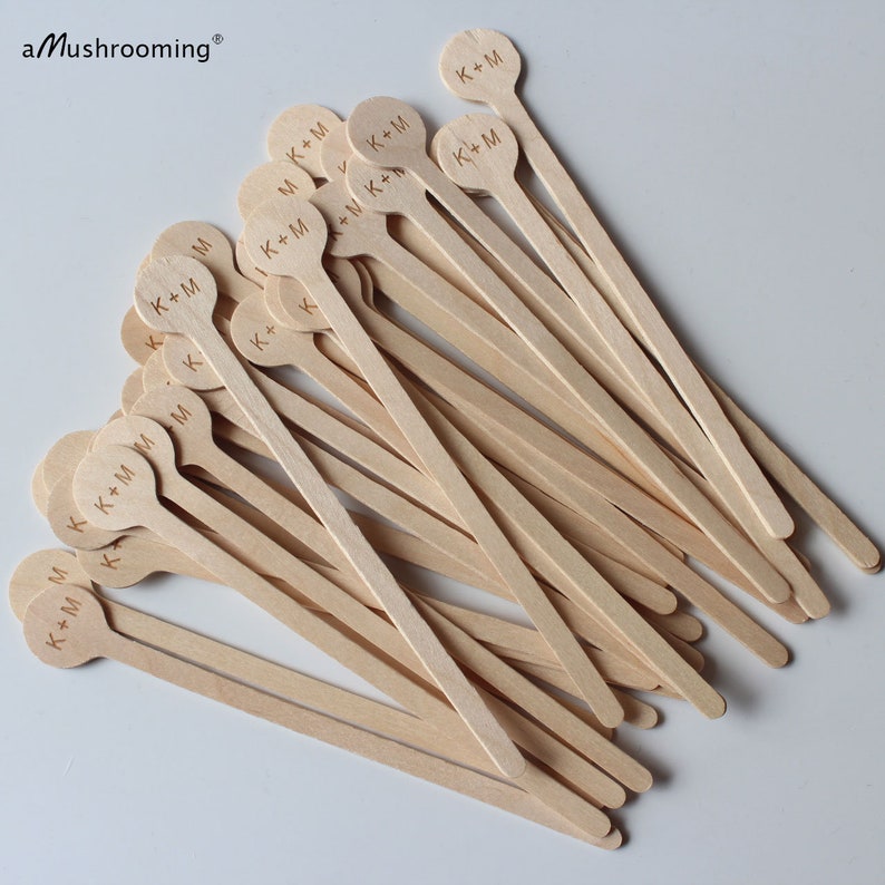Natural Wooden Drink Stirrers Coffee Stirrer Beverage Bar Etsy