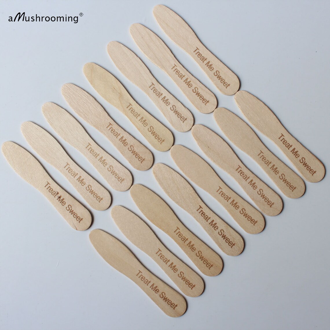 50 Plain Ice Cream Paddles Personalized Text Ice Cream Stick Etsy