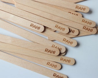 1000 Laser Engraved Ice Cream Sticks, Personalized Birch Wood Popsicle Sticks (114mm) Wholesale