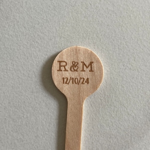 100 Wood Drink Stirrers Cocktail Stirrers Personalized Swizzle Sticks Bridal Shower Birthday Party Name Coffee Stirrers Custom Stir Sticks